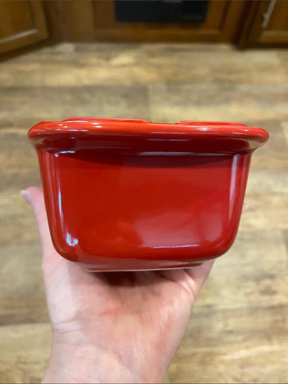 Longaberger Pottery Mini Loaf Bread Pan Baking Tomato Red Woven Traditions